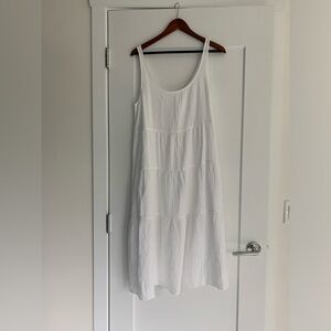 White Cotton Gauze Wilfred Free Dress